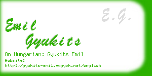 emil gyukits business card